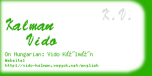 kalman vido business card